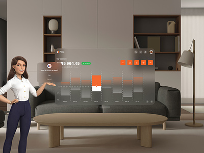 My balance, bank account design my balance os personal account ui ux uxdesign vision vision os visionos
