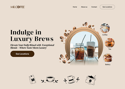 Coffee Shop coffee coffee store design figma hero landing page ui uiux web design