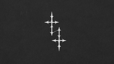 Symbol of Crosses for Angstskrig ᛪ Nordic Black Metal Music Band black metal crosses logo music band reversed cross symbol