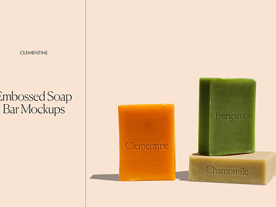 Embossed Soap Bar Mockup beauty mockup cbd mockup cosmetics mockup embossed soap bar mockup embossed wax mockup handmade soap bars minimalist mockup modern mockup natural beauty skincare mockup soap bar packaging wax melt wax mockup