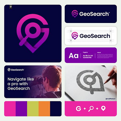 geosearch 3d branding graphic design logo motion graphics ui
