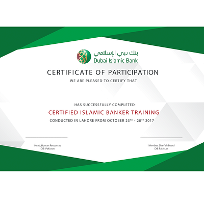 DIB Islamic Banker Training
