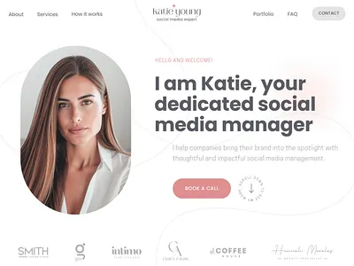 Social Media Manager Website, Virtual Assistant Website Design canva website ui