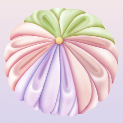 Wagashi cake doodles flowers food food illusration illustration stickers vector