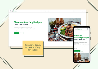 RecipEbook - A simple way to Cook creative cooking graphic design healthy recipes recipe book design responsive design typography in design