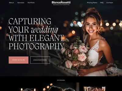 Photography Website Template, Canva Website for Photographer boho canva website ui