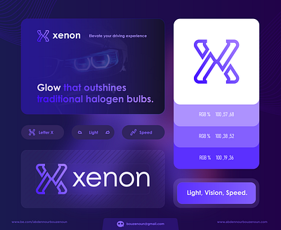 Xenon Brand branding graphic design logo motion graphics ui