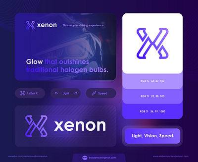 Xenon Brand branding graphic design logo motion graphics ui