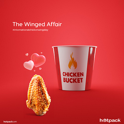 Social media post | Hotpack 3d chicken chicken wings food packaging gcc graphic design social media post socialmedia