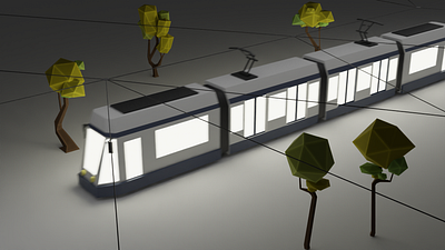Tram 3d 3d modeling animation blender branding graphic design logo motion graphics pezhmanrajabimehr trainitaly tram tramway turin trams ui