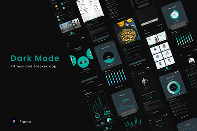 Fitness App with dark mode dark mode fitness ui