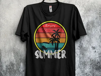 Summer T-Shirt Design branding design graphic graphic design illustration logo summer summer t shirt t shirt t shirt design typography ui ux vector