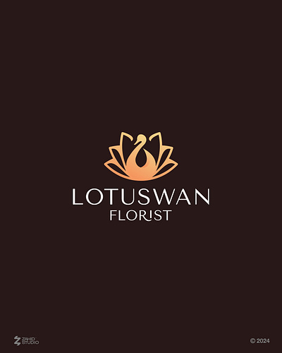 Flower + Swan Logo Design animal beauty bird florist flower jewelry jewels lux luxury minimalist modern simple swan