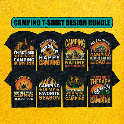 Camping T-shirt Design Bundle sadikur rahman