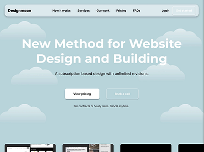 Designmoon Design Agency agency figma hero section landing page ui uxui website