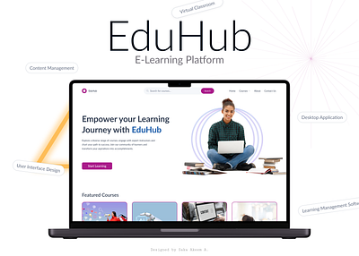 E-Learning Website Landing Page hero section landing page ui design