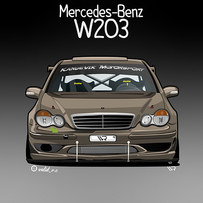 Mercedes-Benz W203 illustration artwork automotive benz cars desing digitalartwork graphic design illustartor illustration mercedes mercedes benz w203