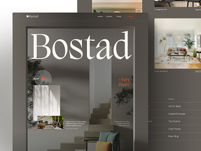 Bostad branding design graphic design ui webflow website