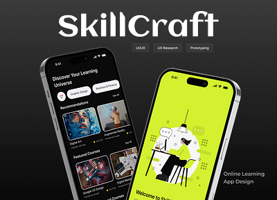 Learning App SkillCraft Ⅰ Mobile UI/UX Case Study app design case study education app mobile ui design ui ui design uiux user experience ux design