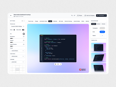 Code Beautifier | Screenshot Beautifier | SaaS Web Application code code screenshot product design saas web app ui design user experience ux design web app web application