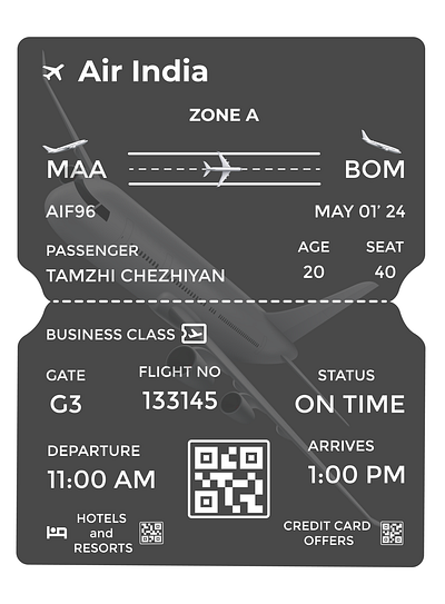 Daily UI #24 Boarding Pass