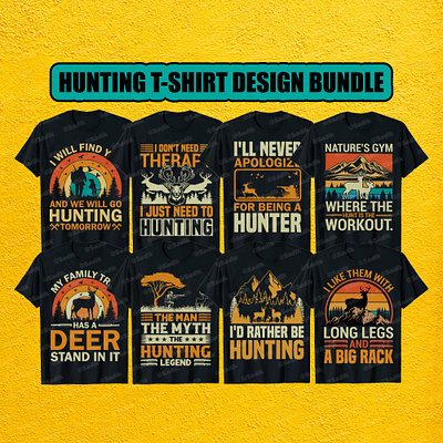 Hunting T-shirt Design Bundle branding sadikur rahman