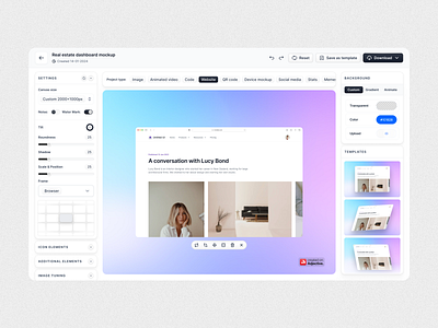 Website Screenshot Beautifier | SaaS Web Application product design saas web app ui ui design user experience ux design web app web application website screenshot