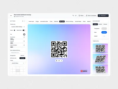 QR Code | Screenshot Beautifier | SaaS Web Application product design qr code saas web app ui ui design user experience ux ux design web app web application