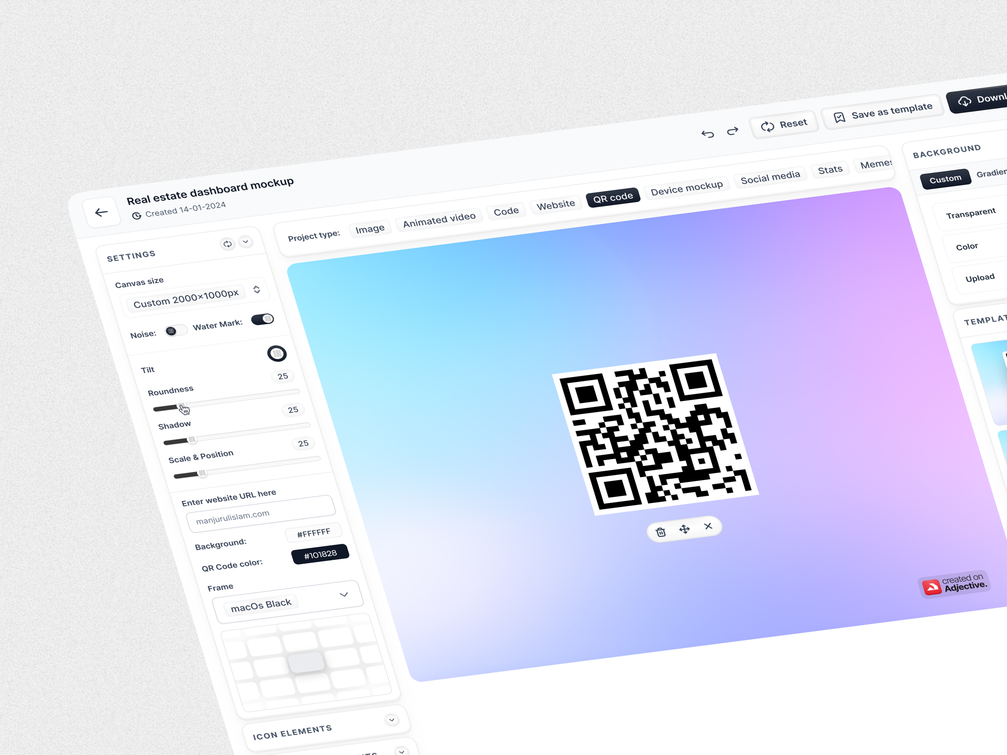 Example of Web App, Dashboard, Crm Design