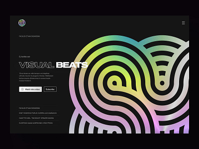 Visual Beats branding design graphic design minimal ui ux website