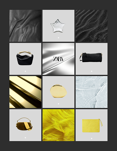 ZARA BAGS CONCEPT DESIGN ads bags branding design graphic design ui zara