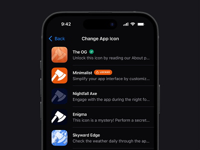 Change App Icon 📱 app icon ios list minimal mobile ui