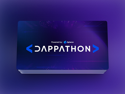 Dappathon - a web3 hackathon by Spheron branding graphic design social media designs web3 event designs