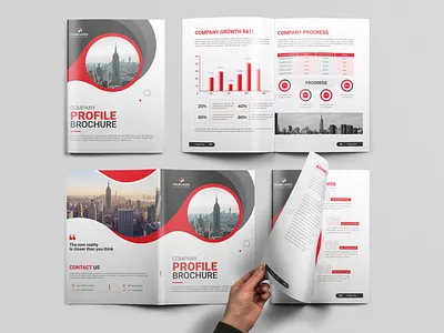 Company Profile Brochure Design brochure mockup graphic design magazine userguide design workbook design