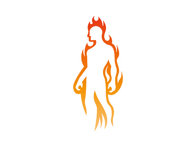 Burning 🔥Man burningman design flaminglogo graphic design icon identity illustration logo manonfire vector