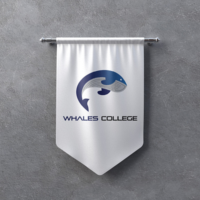 Whales College graphic design