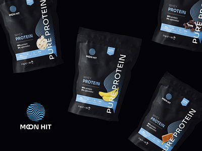Branding & Packaging For Moonhit — Sport nutrition products branding graphic design logo logo design packaging packaging design sport nutrition