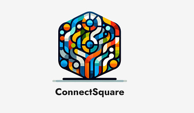 ConnectSquare branding company illustration logo logotype sign