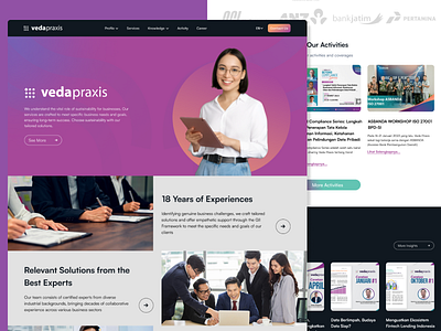 Vedapraxis Revamp 1st Layout advisory branding business design governance landing page minimal modern services ui ux website