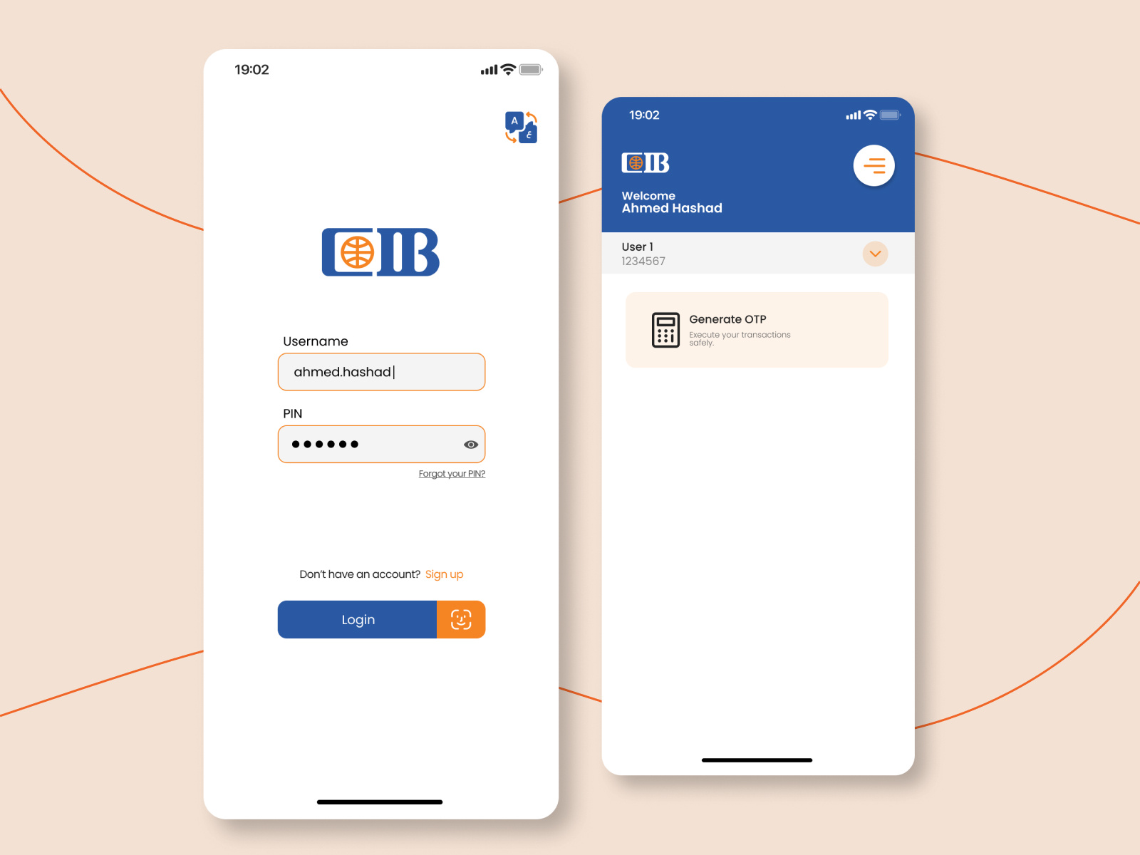 OTP Token App banking otp soft token ui ui design ux