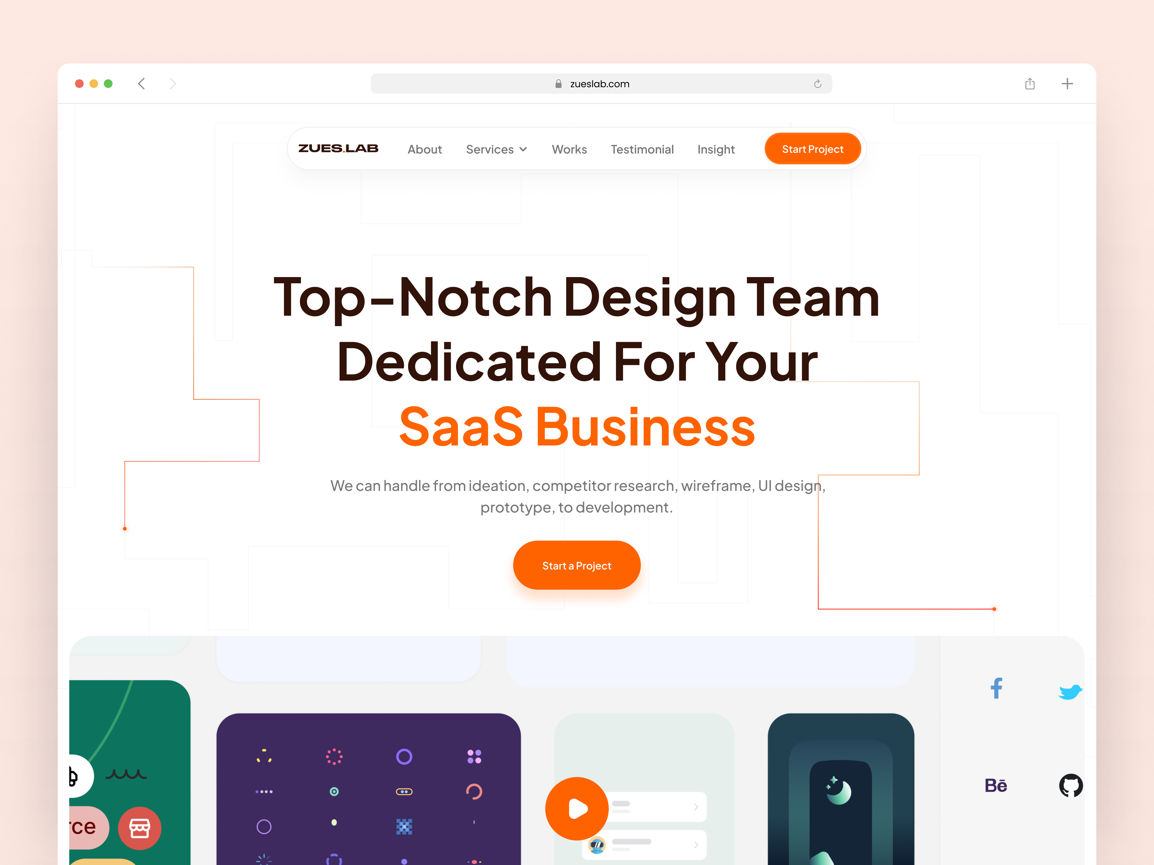 Example of Minimal, Functional Web Design & Framer