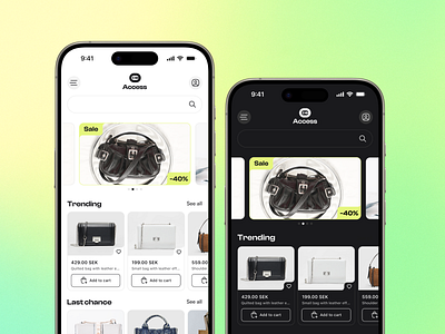 E-commerce app app dark mode e commerce shopping