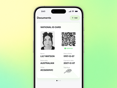 Electronic ID card app id card