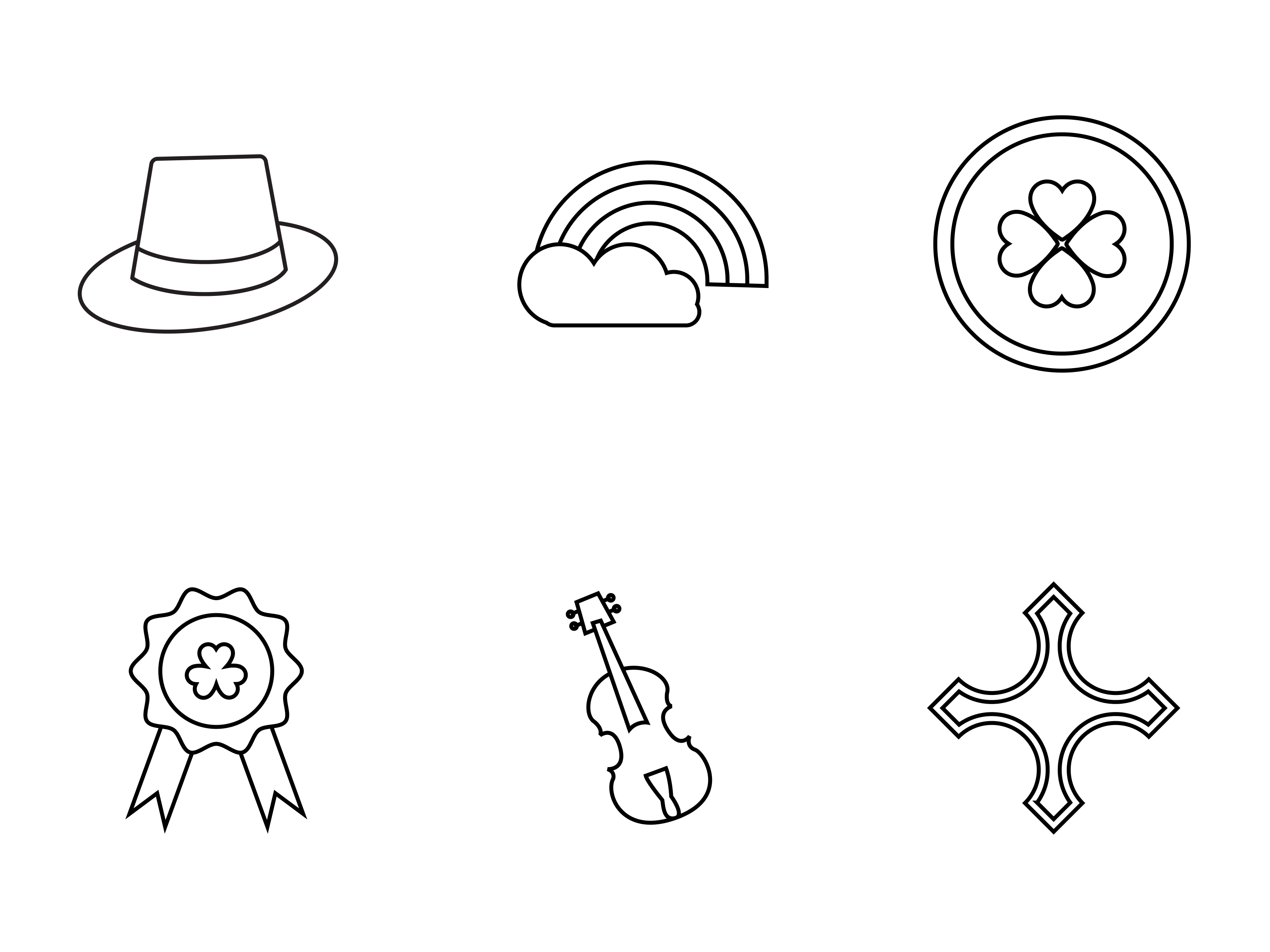 ST PATRICKS DAY ICONS, ICON STYLES batch branding design gitar graphic design hat icon icons illustration logo meddle pattricks rainbow sleeb st st patricks day