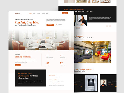 Interior Design Landing Page app dashboard interior landing page landing page landing page ui design real estate ui saas ui ui design ui designer ui ux ui ux design ui ux designer website design