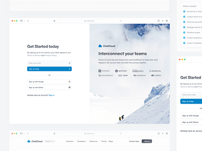 ChatCloud - Sign Up Page chat app create account design screen sign in sign up ui ui design ux web web design website
