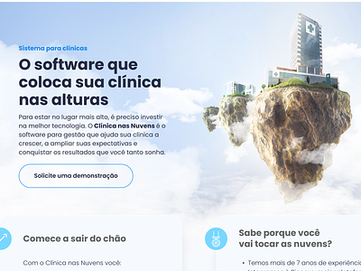 Clínica nas Nuvens - Landing Page para captação de leads design design system graphic design heath heathtech landing page lp product design ui ui design ux ux design