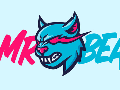 MrBeast agressive beast blue branding esports logo mascot monster mrbeast panther redesign sports streamer youtube