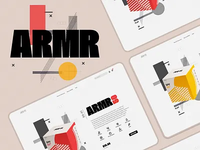 ARMR Skin Care Website and Branding Concept abstract branding geometric icons logo minimal modern packaging palette product productdesign sunscreen texture typography ui website