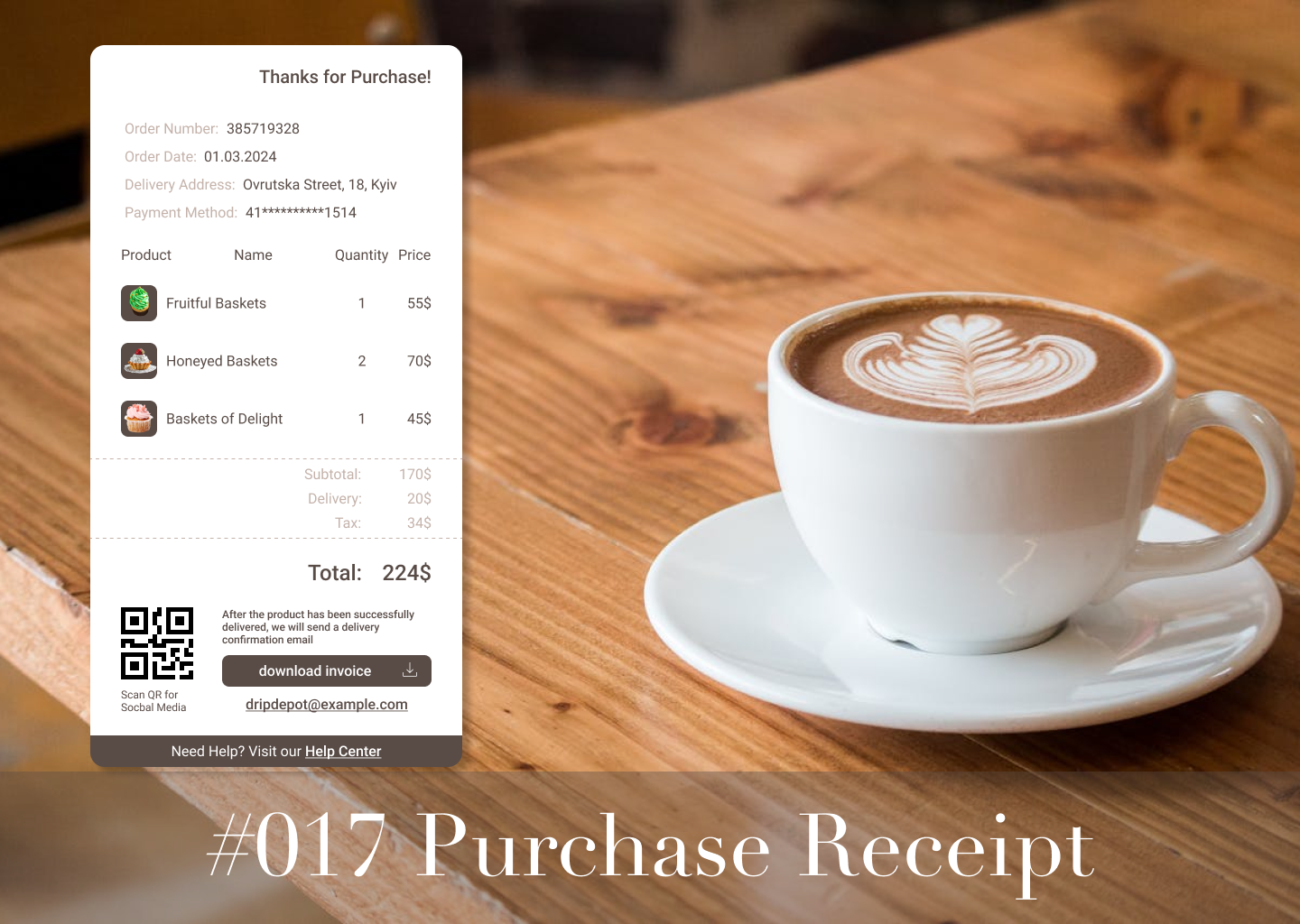 UI challenge #017 Purchase Receipt challenge design desing uxui purchase receipt ui ux